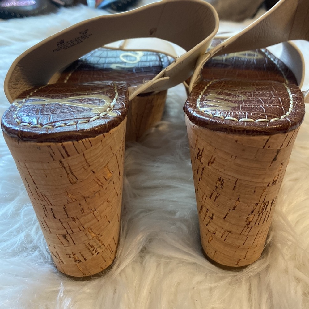 Sam Edelman Damara Cork Wedges Platforms Sandals Sz 9 - Picture 6 of 9